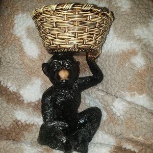 Monkey Holding Basket, Figurine